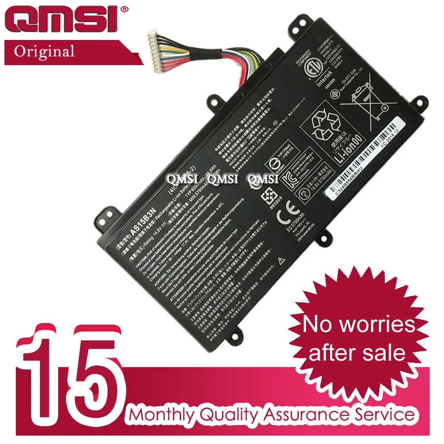 QMSI 14 8 V 88.8Wh 6000 мА/ч оригинал AS15B3N батарея относится к Acer Хищник 15 G9-591/591G/592G/791G/792G GX-791