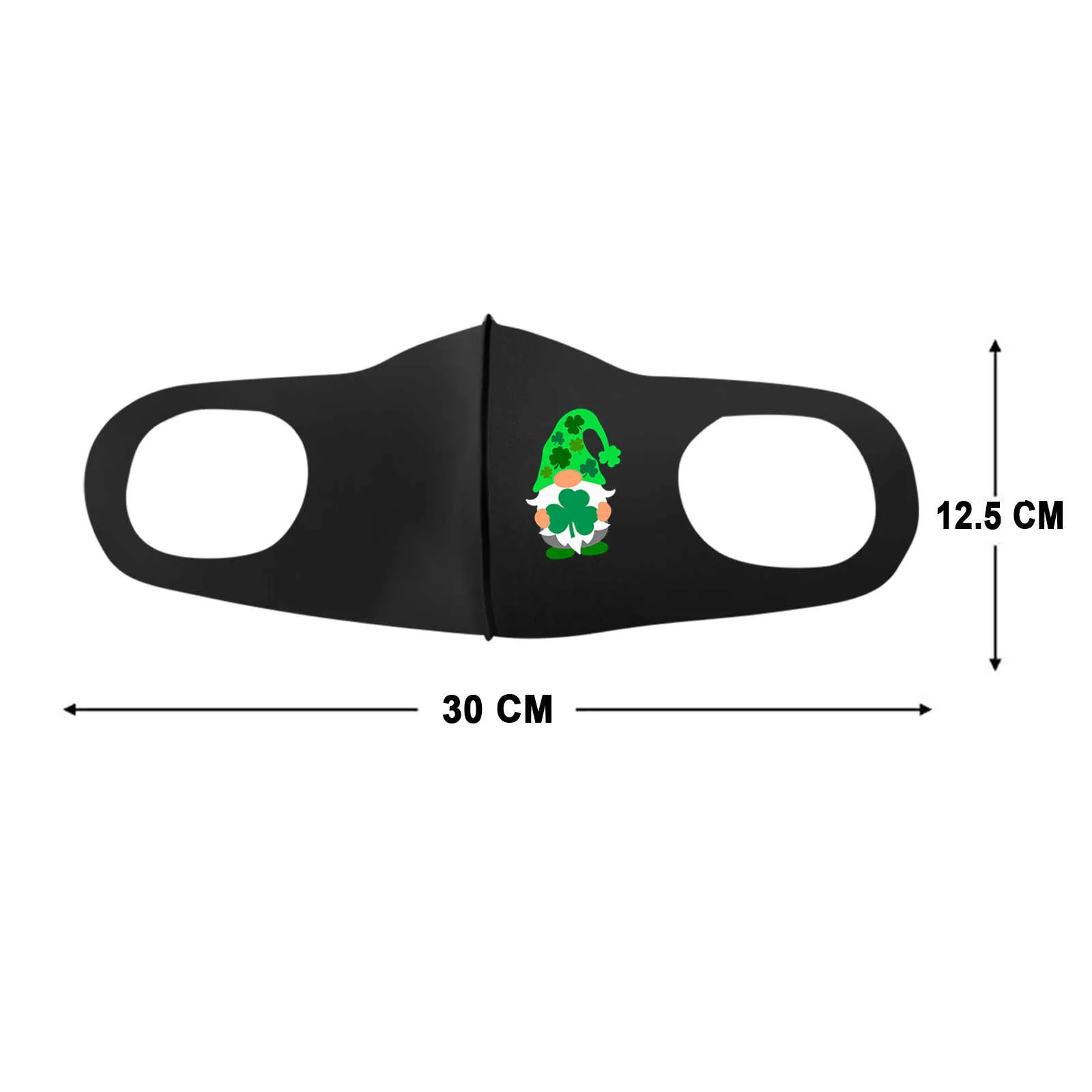 

Headband 1PC Adult's St. Patrick Prints Protection Face Mask Washable Earloop Mask Mascarilla reutilizable mouth covering cotton