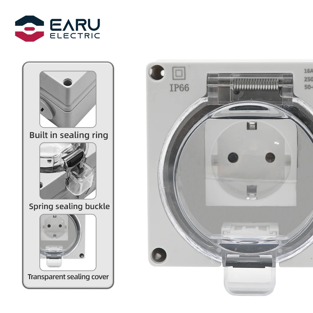Немецкое Европейское стандартное IP66 16A погодостойкое высокопроизводительное