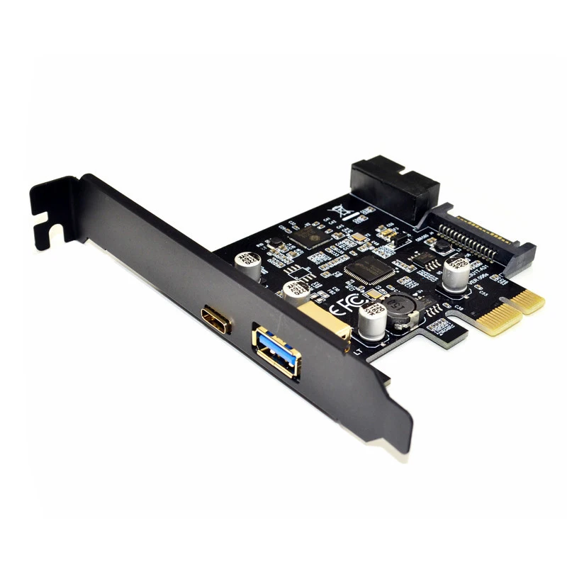 En-Labs PCI-e на 4 порта USB 3,1 GEN 1(5 Гбит/с)(usb type-C+ usb type A w/внутренний 19Pin USB 3,0 Dual port) PCI Express Card