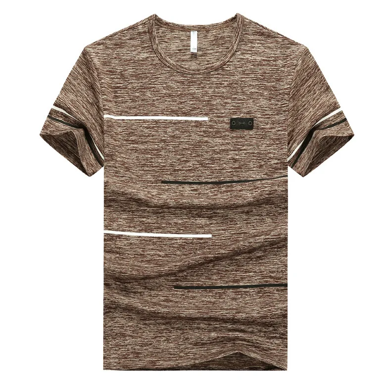 

2021 New Men's Quick-Dry Short Sleeve round Collar T-shirt Summer Thin Half Sleeve 8958