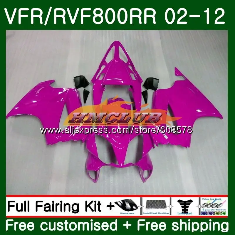 

Body For HONDA Interceptor VFR800RR 2002 2012 88CL.76 Gloss pink VFR 800R VFR800 RR 02 03 04 05 06 07 08 09 10 11 12 Fairings