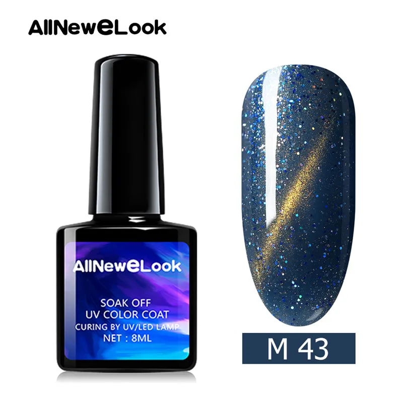 CA043 Allneweook УФ-гель для ногтей Cateye 8 мл Магнитный лазер лак для ногтей клей для ногтей - Цвет: CA043