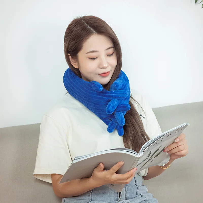 

80 см 160 см креативный шарф с синей ладонью мягкая подушка подарок подруге на день рождения Рождественский подарок