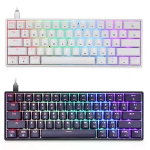 GK61 SK61 61 Keys Mechanical Keyboard USB Wired LED Backlit Axis Gaming Gateron Optical Switches For Desktop
