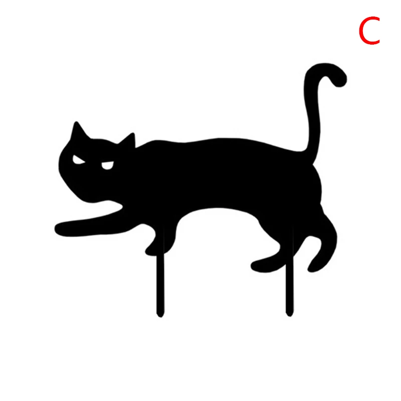 

1PC Lawn Acrylic Hollow Insert Card Cat Ornaments Cat Garden Decoration Waterproof Weatherproof Cat Yard Art Animal Ornament