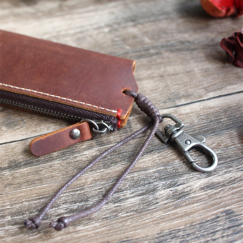 Кошелек для ключей ручной работы в винтажном стиле из воловьей кожи | Багаж и