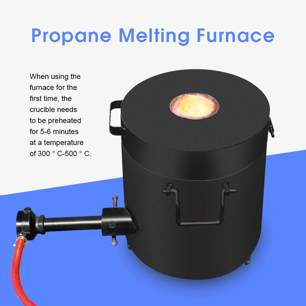 Набор для плавильной печи щипцы тигельного тигля пропана графита 1300 °C литье