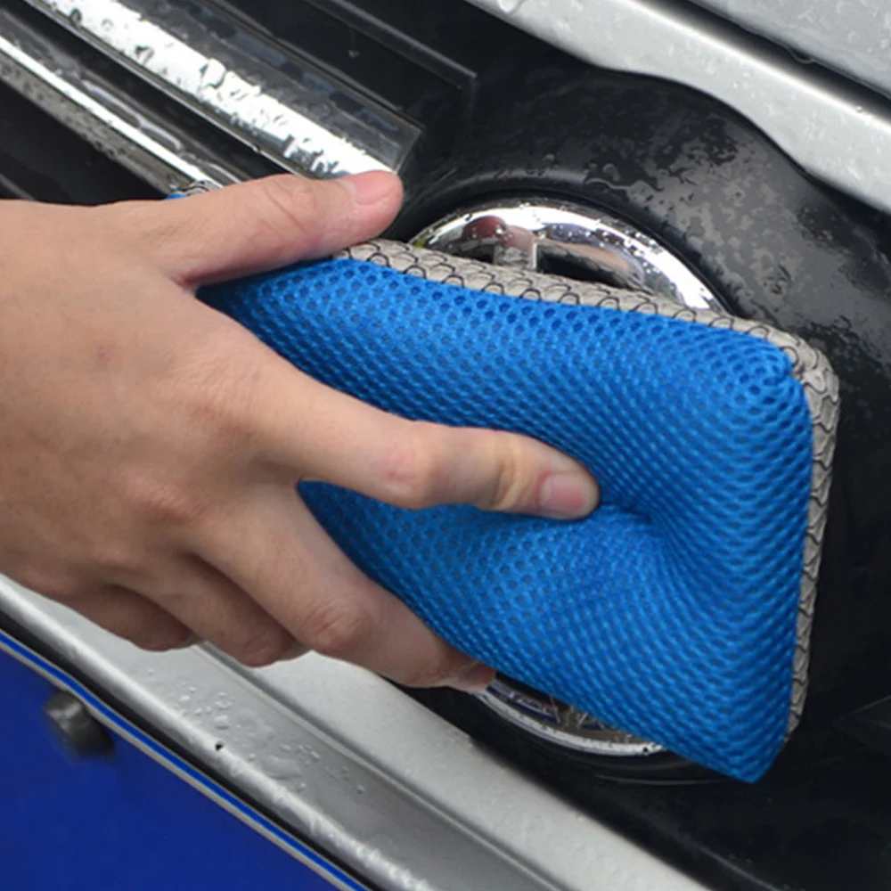 2 сторонний микрофибра Сетка ошибка губка Стекло Чистящая салфетка и смолы