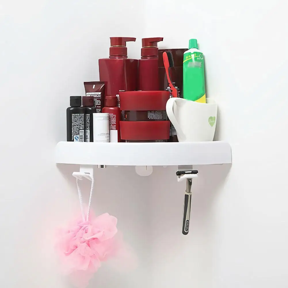 

Bathroom Triangular Shower Shelf Corner Bath Storage Holder Rack Organizer S4Y6