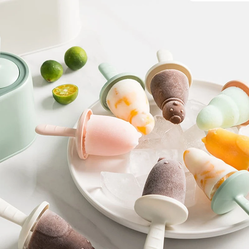 

2 Pcs Silicone Ice Cream Mold Homemade Ice Pops Making Box Ice Cream Tools