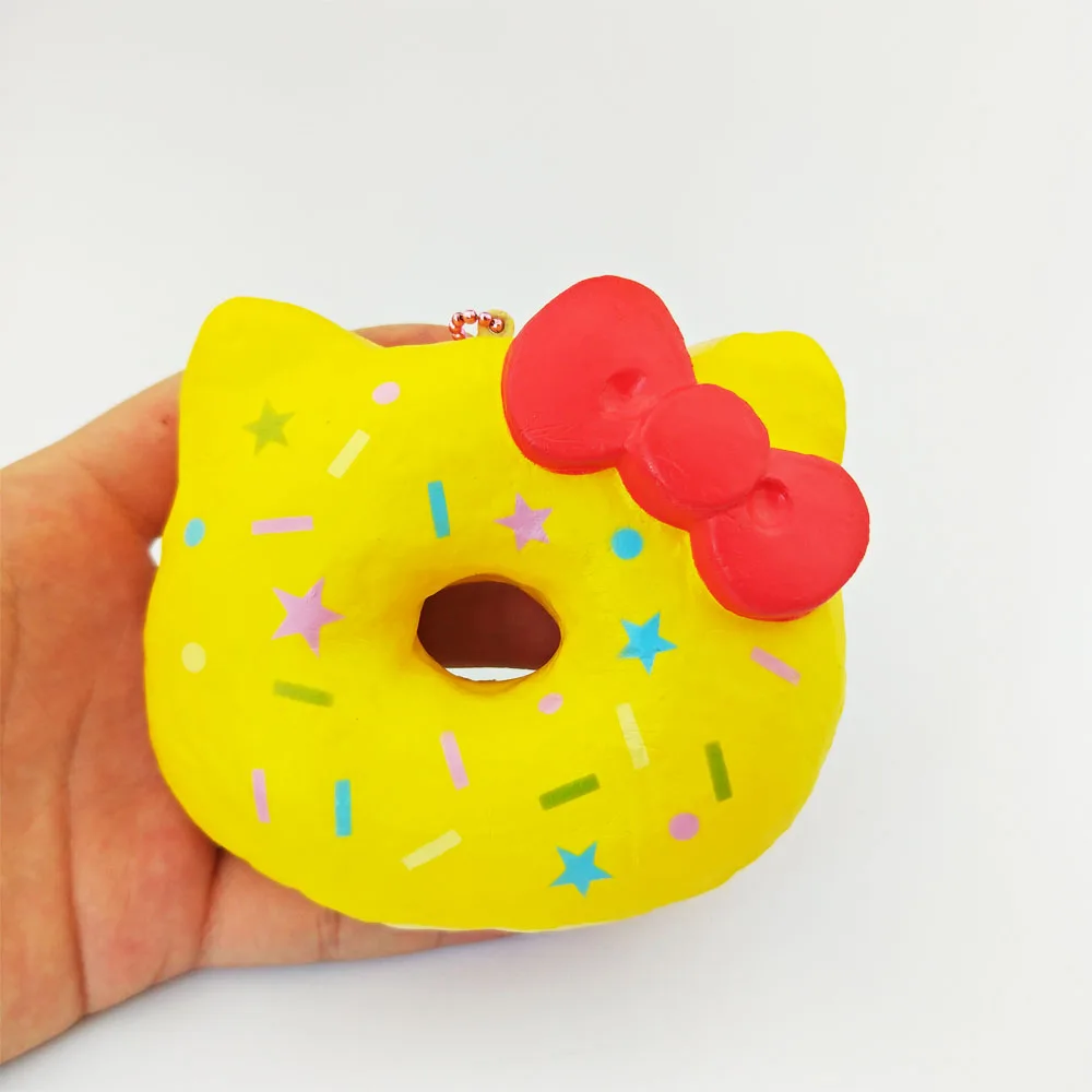 Мягкое hello kitty пончик милый обычный медленный отскок Подвеска для мобильного телефона ремень Рождественский подарок для детская игрушка