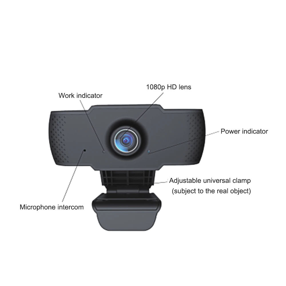 

Full HD 1080P Webcam Flexible Rotatable USB Mini Computer Camera Built-in Microphone Video Recording for Desktop
