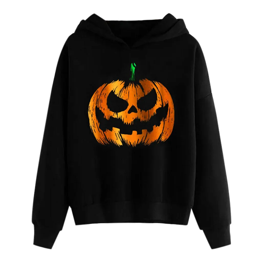 2019 Женская Осенняя толстовка Женский однотонный пуловер с капюшоном и длинным