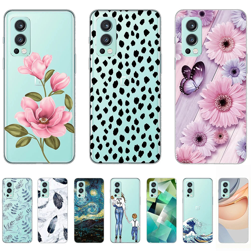 For OnePlus Nord 2 5G Silicon Case Luxury Transparent Shell Phone Case Soft Tpu 6.43inch Shockproof Fundas Coque Etui Bumper