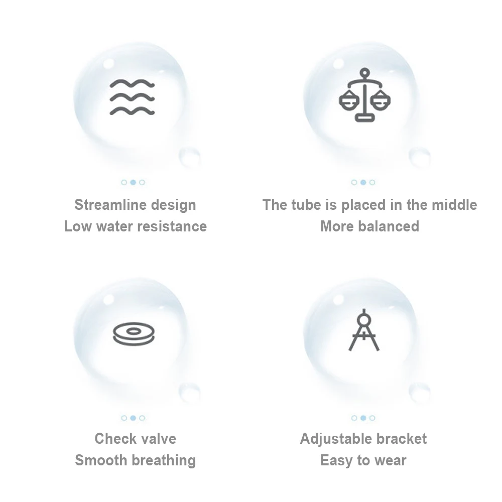 

Snorkel Dry Breathing Tube Underwater Water Sports Swimming Diving Breathing Tube Snorkeling Diving Equipment Swim Pool Air Tube