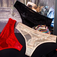 3 pcs sexy underwear women panties briefs soft low waist breathable red summer cotton crotch high quality embroidery floral