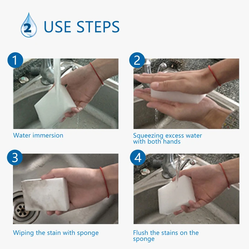 

20/40/60Pcs 10x6x2cm New Melamine Sponges Eraser White Cleaning Sponge Foam Scouring Pad For Kitchen Dish Bathroom Cleaning Tool