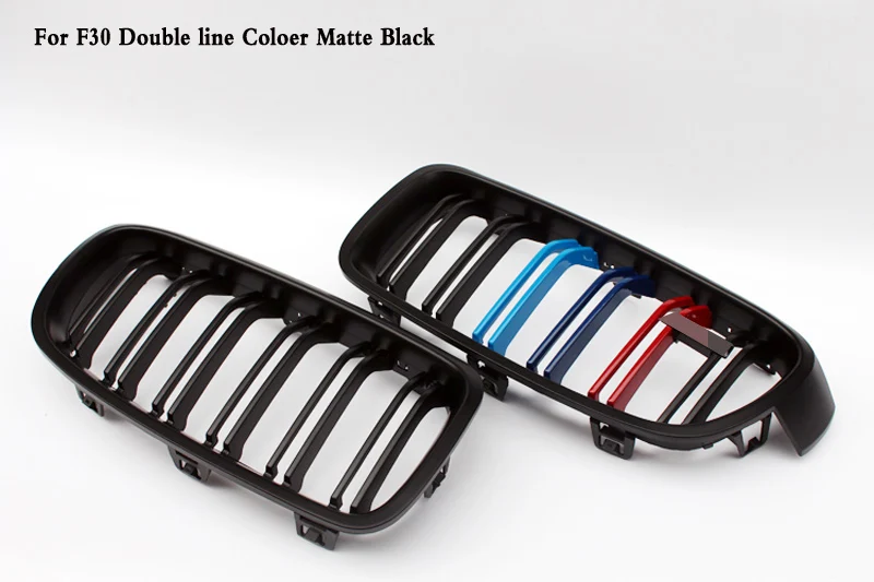 Двухлинейная ABS колоер углеродная Черная решетка подходит для BMW 3-Series F30 F35 320i 328i |