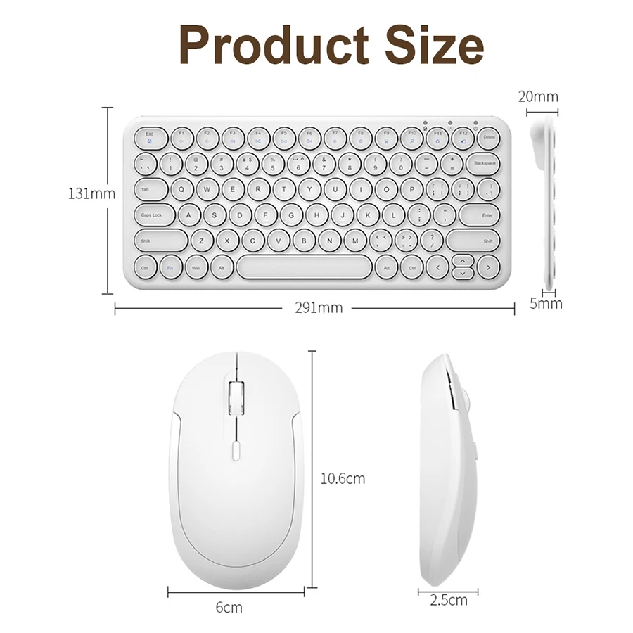 

Wireless Slient Keyboard Mouse Combo For Macbook Pro Portable Gaming Keyboard Mouse Set For PC Gamer Laptop Computer Keyboard