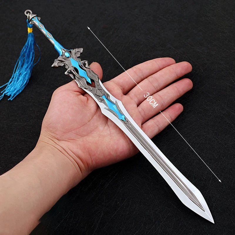 alloy sword toy 30cm seven kills sword weapon model full metal crafts ornaments cosplay animation game peripherals toys free global shipping
