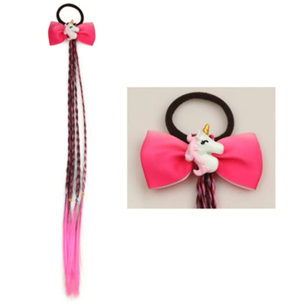 Эластичная повязка для волос с единорогом девочек богемная плетеная детей