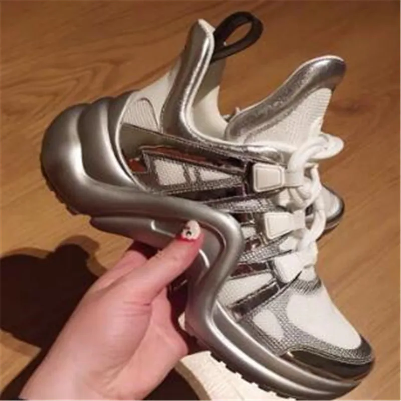 

Кроссовки женские на шнуровке, элегантная повседневная Уличная обувь, модный Носок, весенние