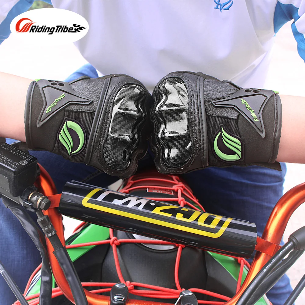 Кожаные Мотоциклетные Перчатки без скольжения с сенсорным экраном велосипедные