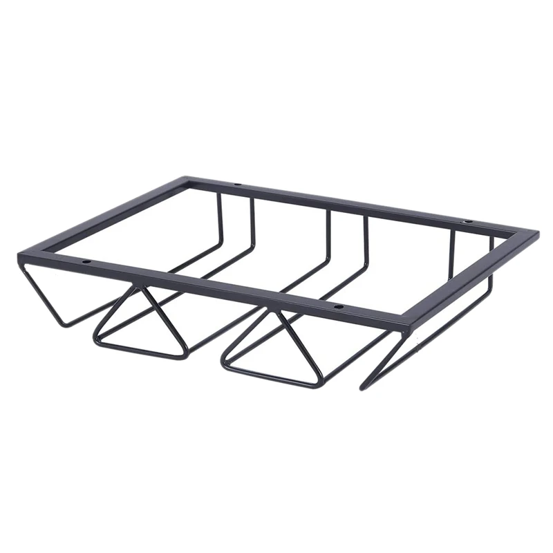 

Подвесное вино Стекло Держатель подставка под шкаф стойка для фужеров с 3-мя рядами красивых для Кухня шкаф с полками бар корзину, кладовая, ...