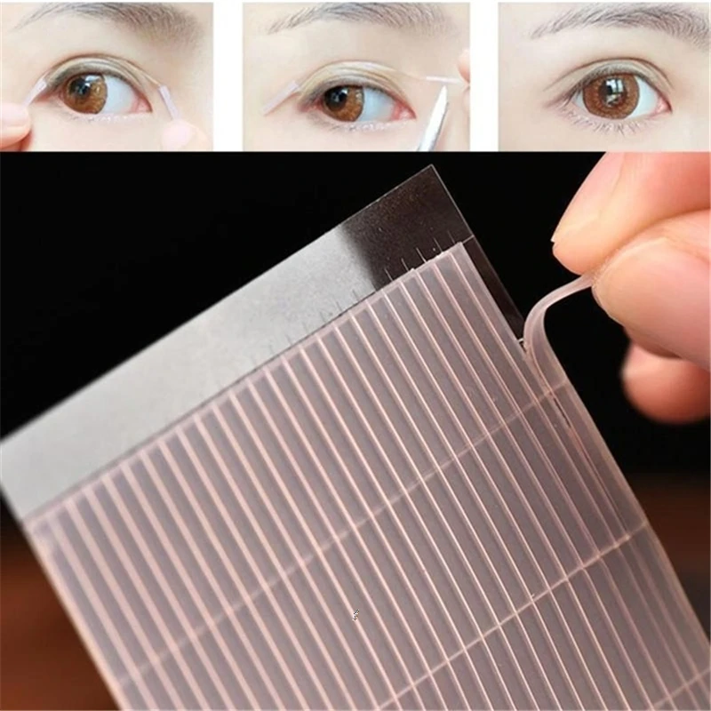

50Pcs/Pack Invisible Double Eyelid Tape Magic Eyelid Stickers Double Sided Strip Adhesive Fiber Stretch Objects For Eye Tools