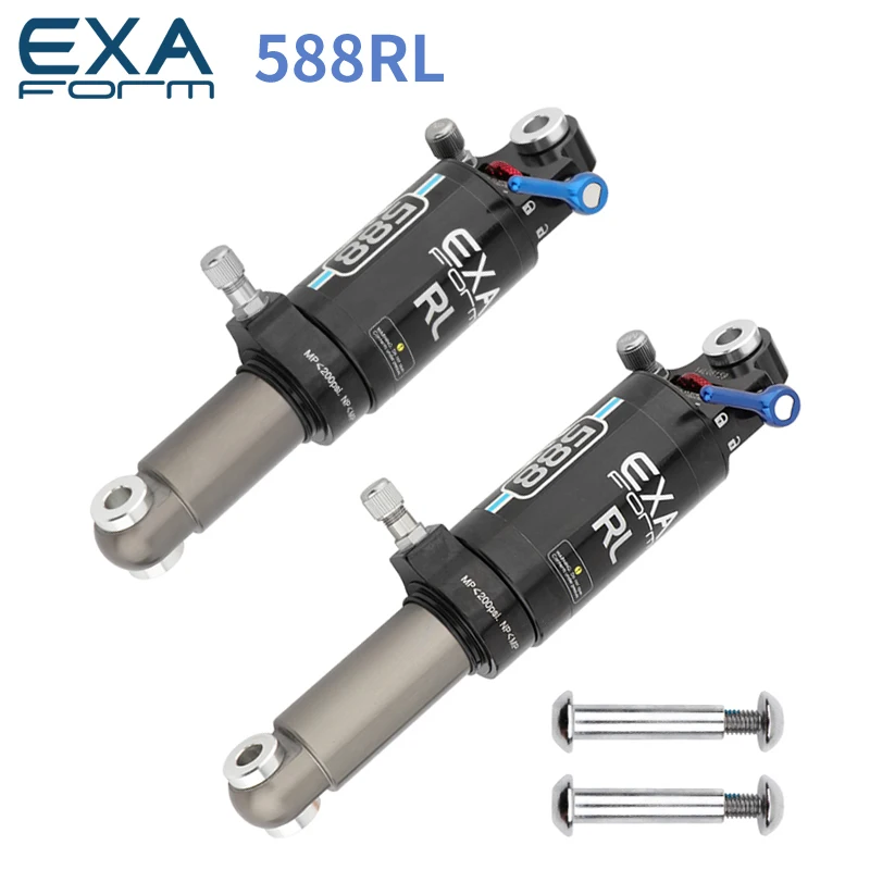 

EXAform Bicycle Dual Air Shock Absorber 165mm 185mm Aluminum Alloy Lockable Damping Adjustment Mountain Bike Rear Shock Absorber