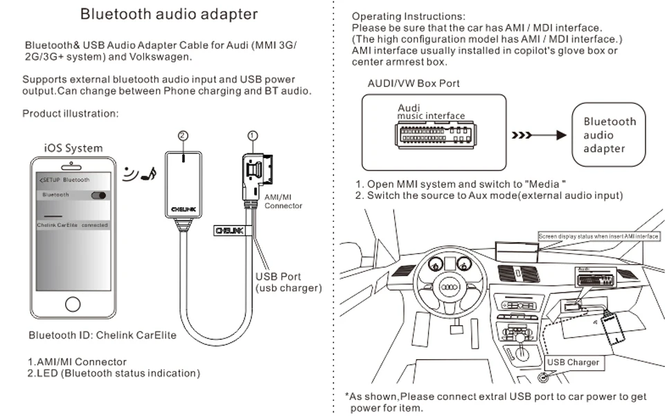 AMI MMI MDI беспроводной Aux bluetooth Кабель-адаптер аудио Музыка Авто bluetooth для Audi A3 A4 B8 B6 A5 A7 R7 S5 Q7 A6L A8L A4L