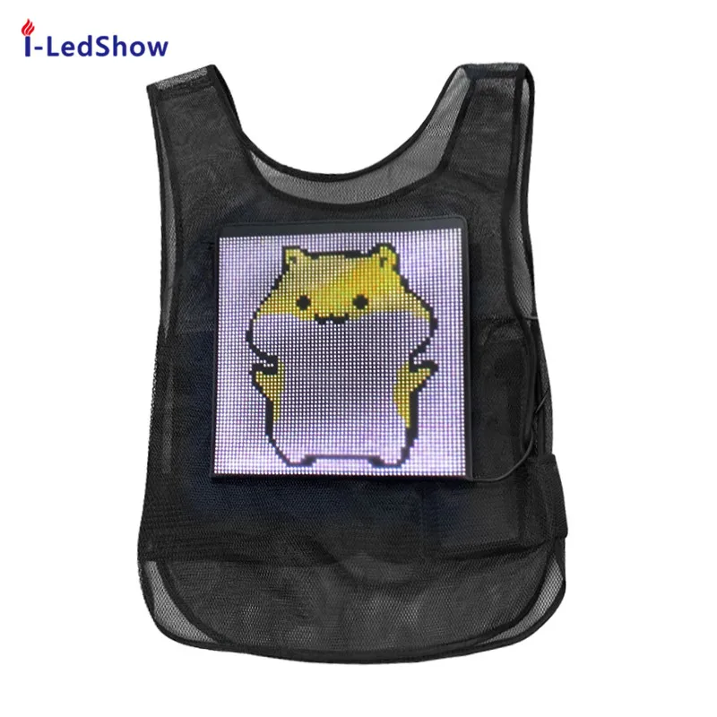 Рекламный светодиодный жилет со светодиодным экраном WIFI Bluetooth управление через