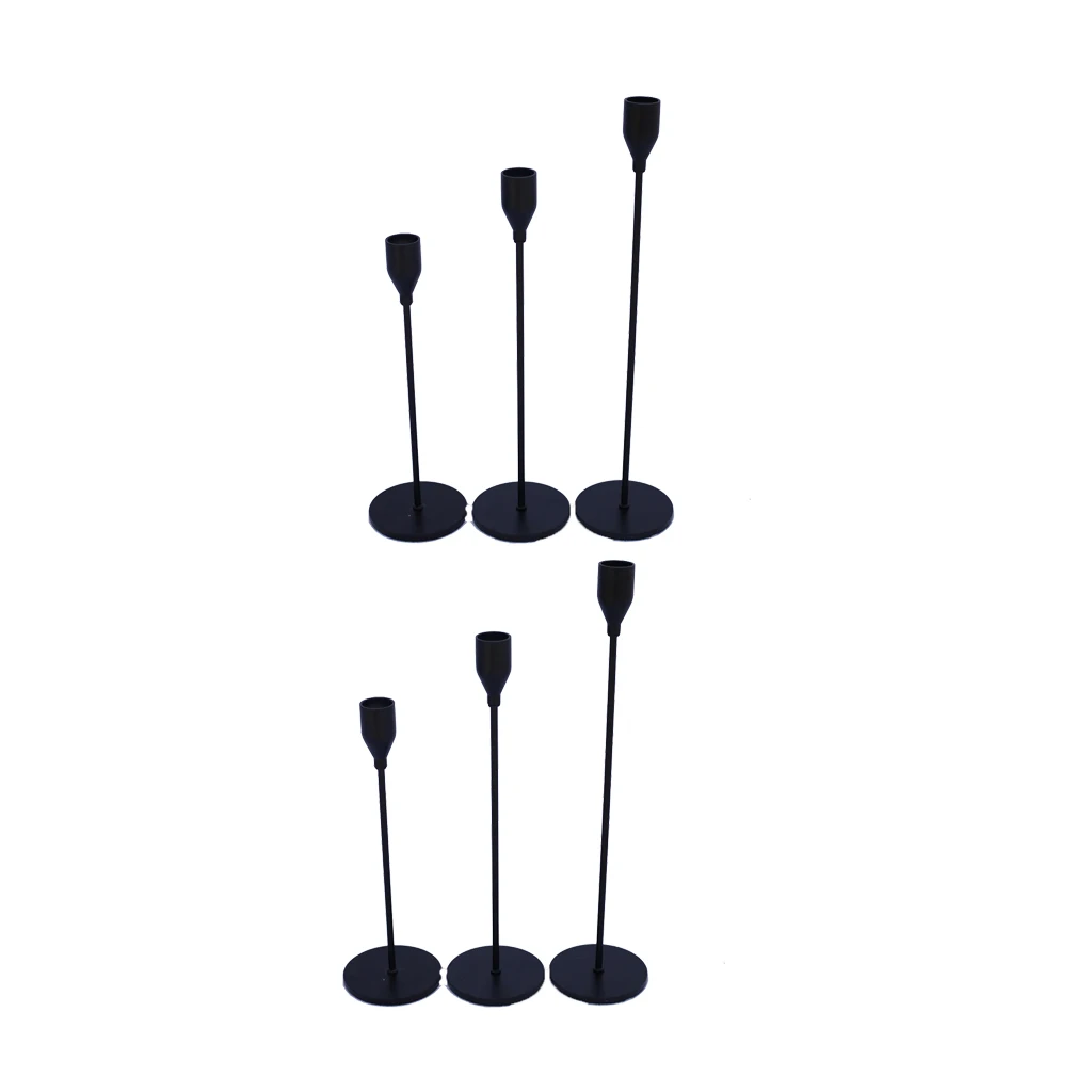 6 шт. античный конический подсвечник разный размер высокий. Классическая