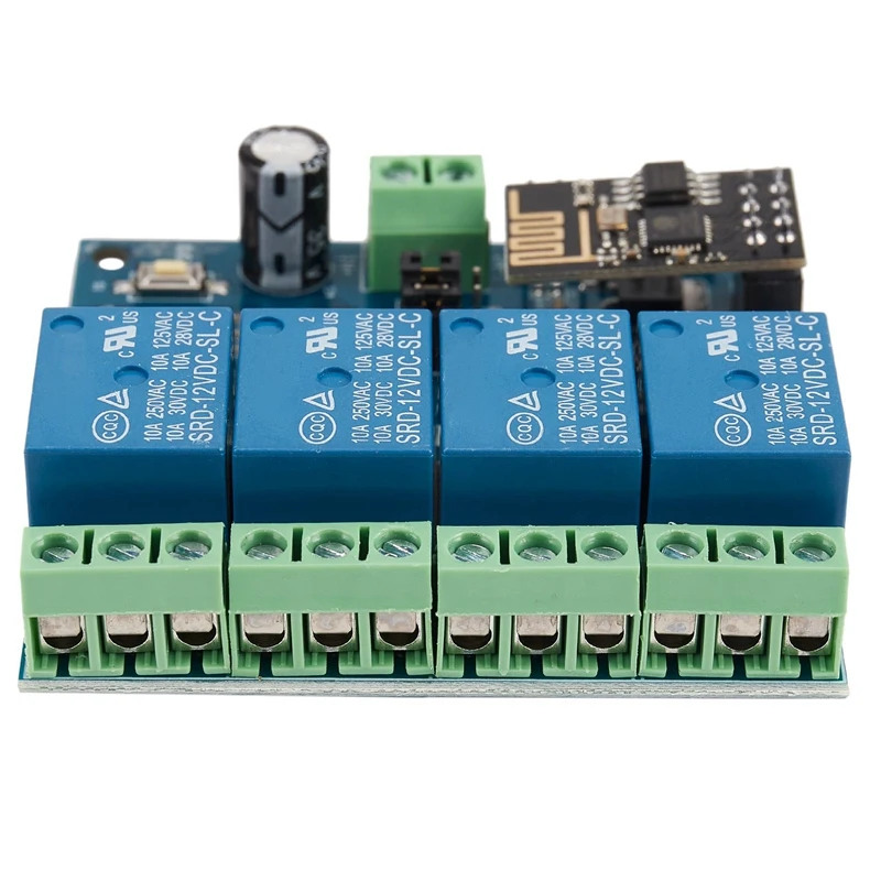 12V ESP8266 Four Ways Wifi Relay IOT Smart Home Cepphone APP Remote Control Switch | Электроника