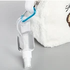 Новинка, дезинфекционная бутылка, прозрачная бутылка для дезинфицирующего средства для рук, пустая бутылка для лосьона, портативный крючок, брелок для ключей, бутылка