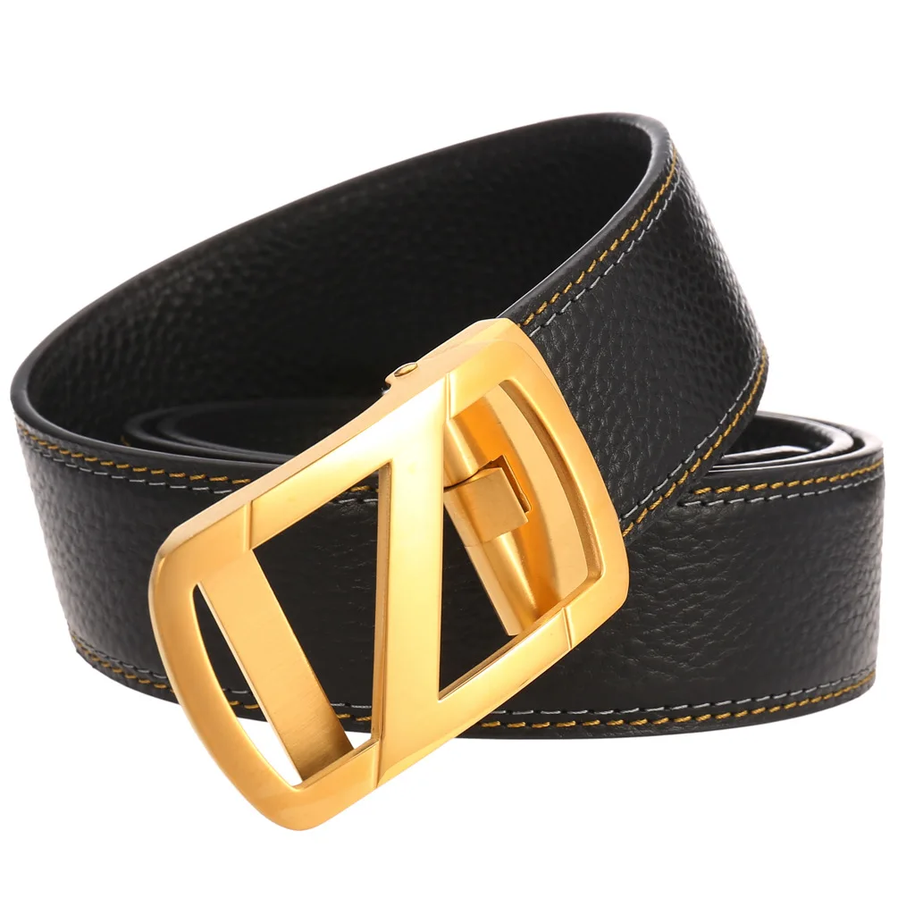 

Ремень с автоматической пряжкой для мужчин и женщин, повседневный ремень из нержавеющей стали, 2022