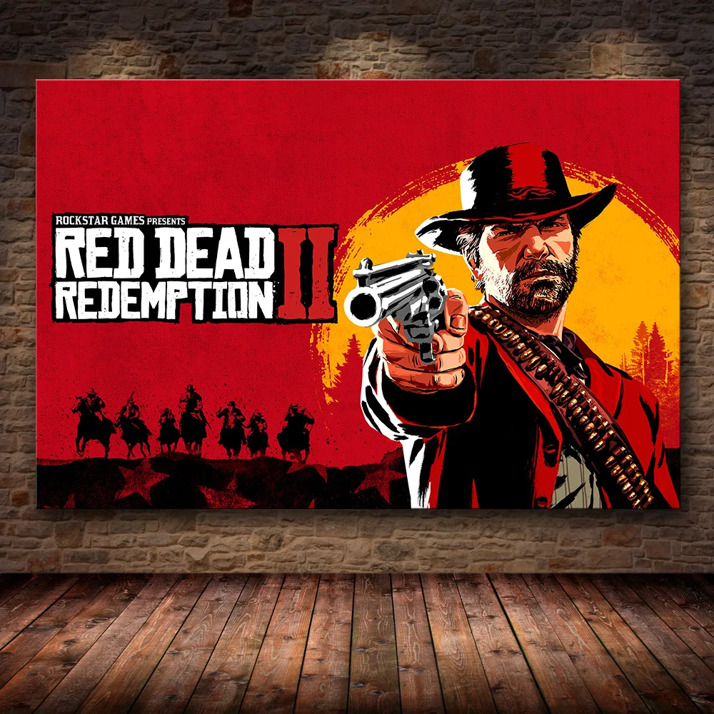 Игровой постер без рамки украшение картина TheRed Dead: Redemption2 на холсте HD живопись