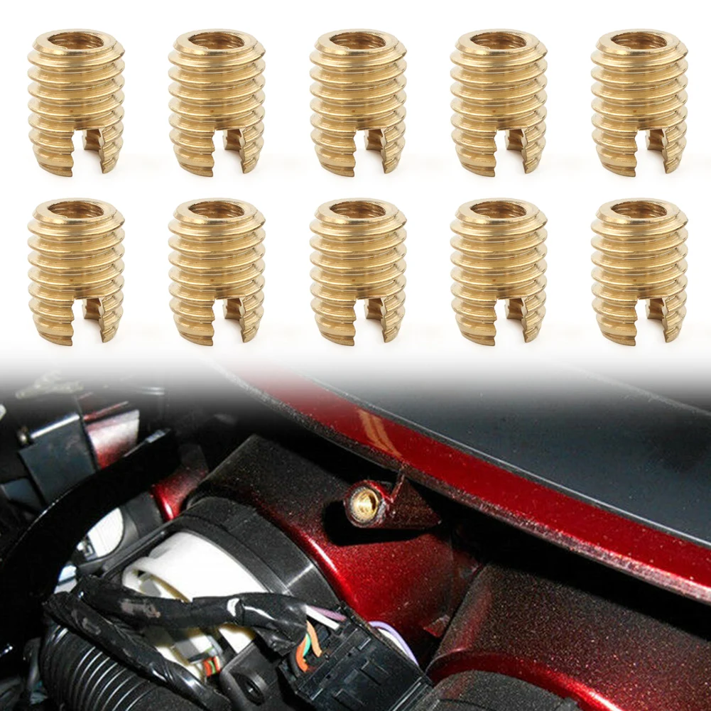 

Motorcycle Batwing Fairing Brass Thread Inserts Repair Bolt 10pcs For Harley Davidson Touring FLHT FLHX