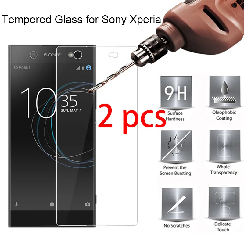 2 шт 9H HD Закаленное стекло экран протектор для sony C5 C4 C3 двойное жесткое прозрачное