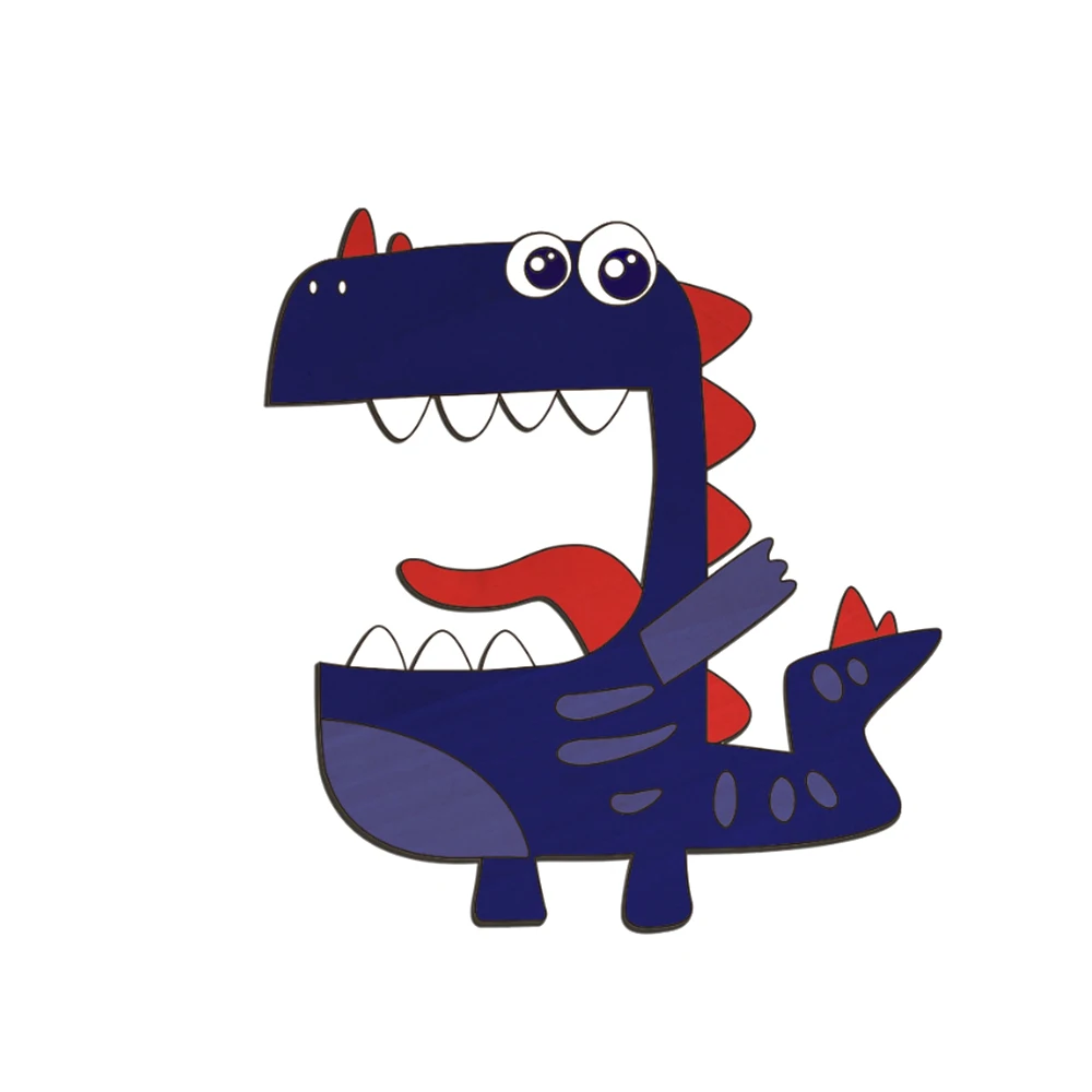 Ручная роспись животных формы живопись DIY деревянные граффити настольные