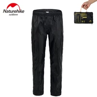 naturehike folding rainproof pants over trousers mens waterproof windproof elastic waist rain pants with double zippers