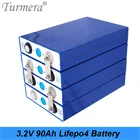 Батарея Turmera Lifepo4, 4 шт., 3,2 в, 90 А  ч, литий-железо-фосфат для системы солнечной энергии, непрерывный источник питания