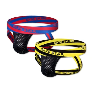 Мужские трусы джоки, 2 шт.лот, черные сетчатые трусы танга, стринги, быстросохнущие, с заниженной талией, с вырезами