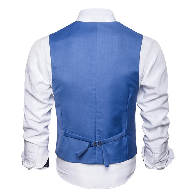 Жилет мужской однотонный без рукавов деловой Повседневный жилет модная жилетка