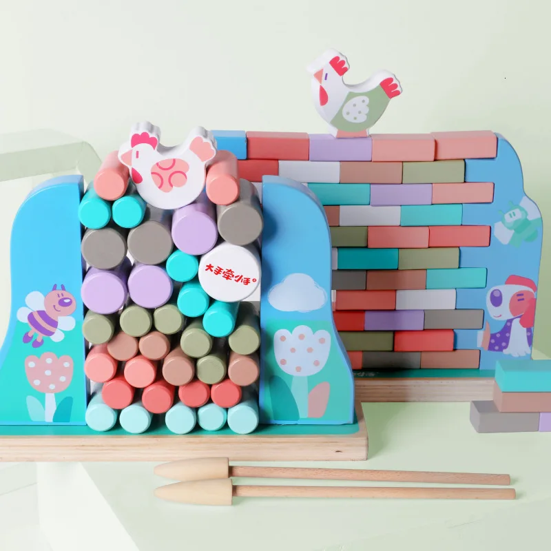 

Монтессори игрушки с балансом для детей Детские игрушечные строительные блоки для раннего развития детей обучающие игры родитель-ребенок ...