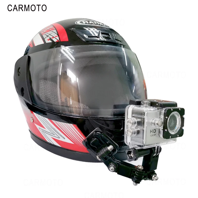 Регулируемый мотоциклетный шлем подбородок крепление для GoPro держатель камеры набор портативный strongнагрузка емкость легкий легко установить фиксированный