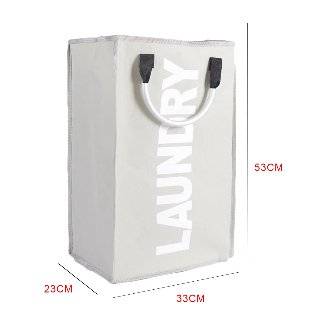 

Collapsible Laundry Basket Large Dirty Laundry Basket Hamper Sorter Oxford Cloth Dirty Clothes Bag with Aluminum Handle