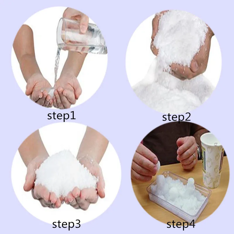 1 шт. искусственный снег мгновенный Снежинка для вечерние Волшебный реквизит