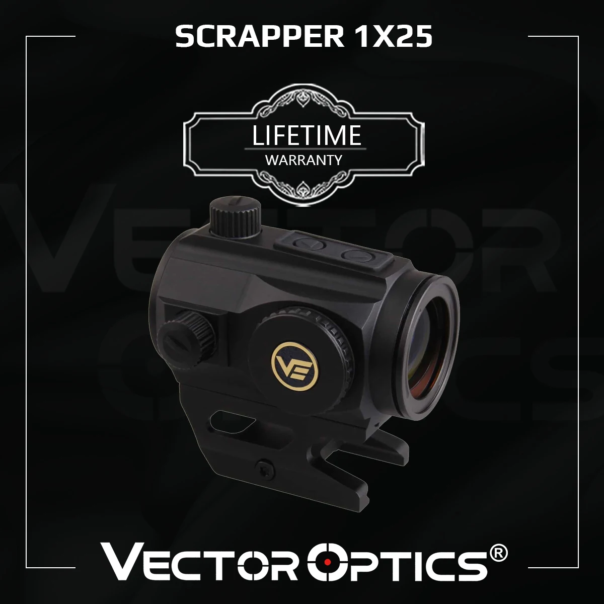 Векторная оптика Scrapper 1x25 прицел с красной точкой 2MOA размер точки IPX6